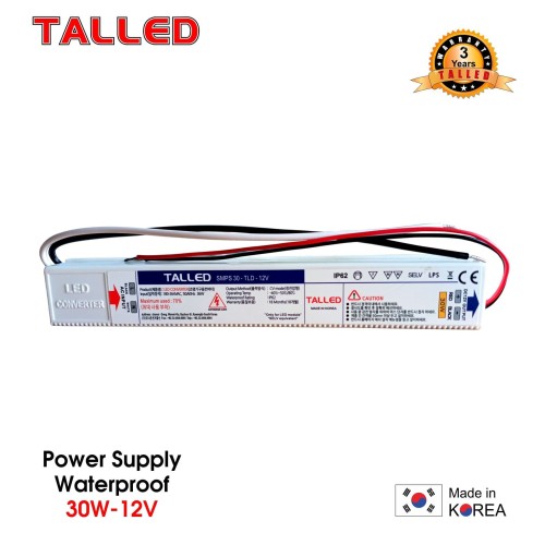 POWER SUPPLY ADAPTOR TRAFO TALLED 12V 2.5A 30W WATERPROOF