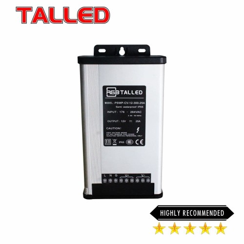 POWER SUPPLY ADAPTOR TRAFO TALLED 12V 25A 300W SEMI WATERPROOF