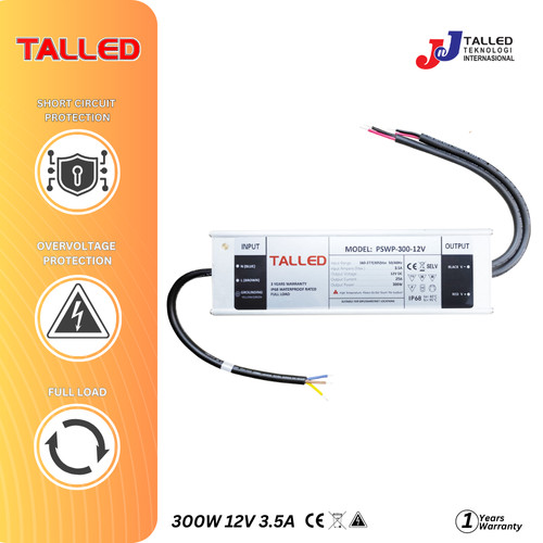 POWER SUPPLY 12V 300W 25A TALLED - OUTDOOR / WATERPROOF GARANSI 3 THN