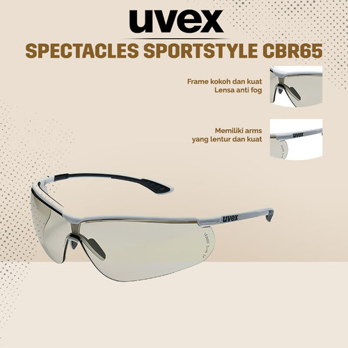 UVEX SPECTACLES SPORTSTYLE CBR65 FRAME BLACK-WHITE