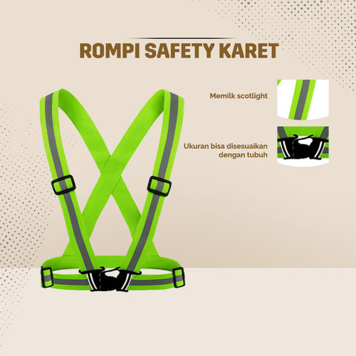 rompi safety karet safety vest elastic orange