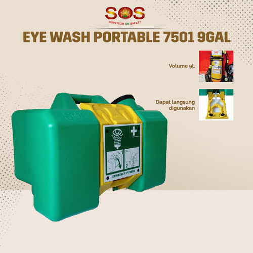 SOS emergency eyewash portable 7501 9 Gal