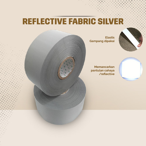 REFLECTIVE FABRIC SILVER 2 INCH x 45 M