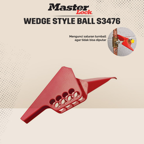 Masterlock Wedge-Style Ball Valve Lockout S3476