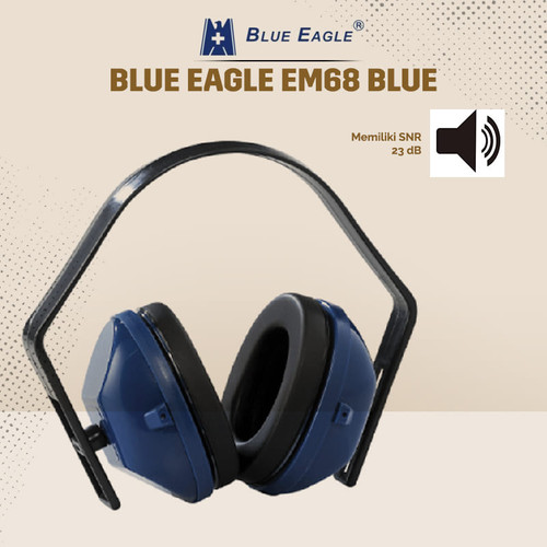 Pelindung & Penutup Telinga Biru Blue Eagle EM68 Blue Original 23dB