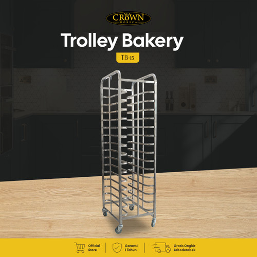 Trolley Bakery TB-15 Stainless - Troli Crown Horeca