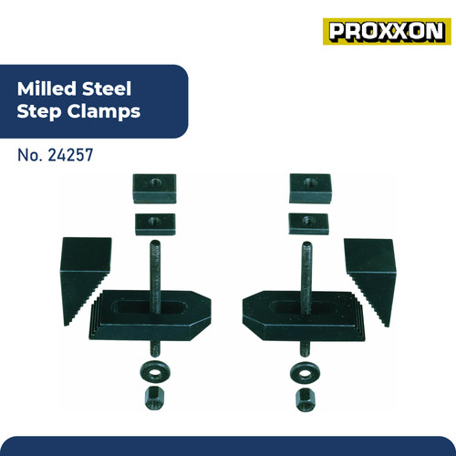 PROXXON 24257 BAUT T SLOT MILLED STEEL STEP CLAMPS