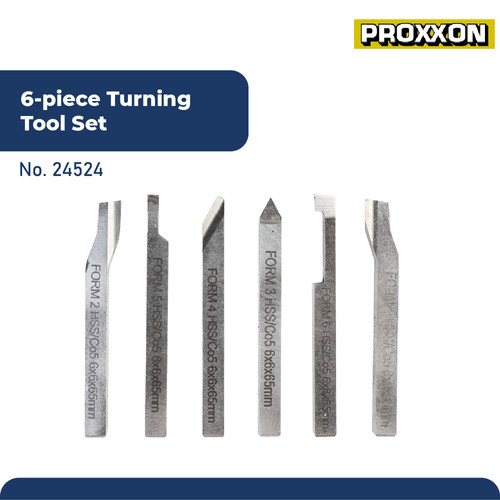 PROXXON 24524 PAHAT BUBUT TURNING TOOL SET HIGH QUALITY COBALT HSS 6PC