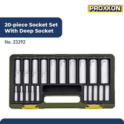 PROXXON 23292 MATA KUNCI SOK PANJANG SPECIALTY SOCKET SET DEEP 20PCS