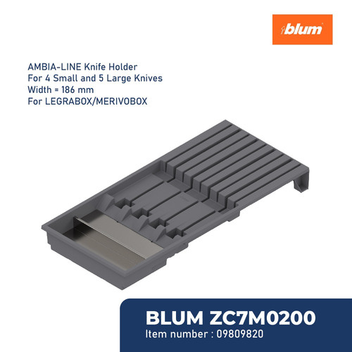 BLUM SEKAT TEMPAT PISAU AMBIA-LINE KNIFE HOLDER  W=186MM LEGRA/MERIVO