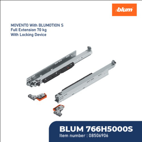 BLUM REL LACI MOVENTO RUNER BLUMOTION 70KG 500MM FULL EXT LOCK DEVICE