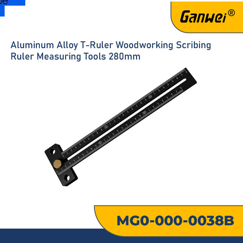 GANWEI 0038B PENGGARIS T ALUMINUM WOODWORKING SCRIBE T-RULER 280MM