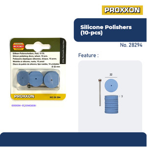 PROXXON 28294 MATA POLES TUNER SILICONE POLISHER, O 22 MM, 10 PCS