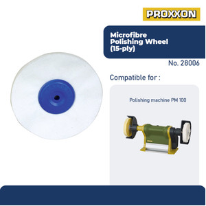 PROXXON 28006 KAIN POLES MICROFIBRE POLISHING WHEEL 15-PLY O100 MM