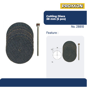 PROXXON 28818 MATA GERINDA POTONG MINI CUTTING DISC 38MM 5PC+ARBOR