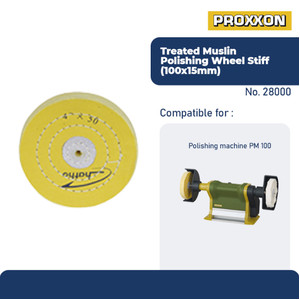 PROXXON 28000 KAIN POLES TREATED POLISHING WHEEL STIFF O100X15MM