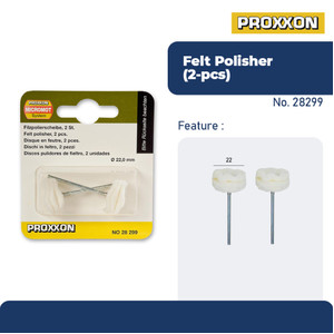 PROXXON 28299 MATA POLES TUNER FELT POLISHER O22MM 2PCS