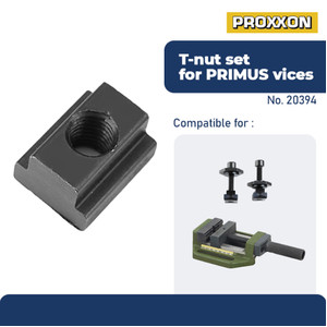 PROXXON 20394 T SLIDING NUT M6 T-NUT SET FOR PRIMUS VICES