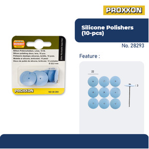 PROXXON 28293 MATA POLES TUNER SILICONE POLISHER O22MM 10PCS