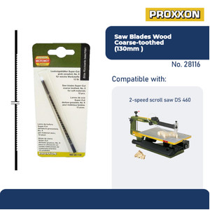 PROXXON 28116 MATA GERGAJI SCROLL SAW SUPER SAW BLADE 130MM 14TPI WOOD