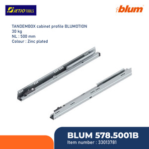 BLUM REL LACI 578.5001B TANDEMBOX BLUMOTION RUNNER SET-30KG NL=500MM