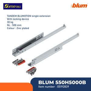 BLUM REL LACI TANDEM RUNNERS COMBO NL=500MM W=30KG BLUMOTION EXTENSION