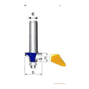 G-TECH MATA ROUTER CARBIDE CORNER ROUNDING BIT 1/4 SHANK RADIUS 3/16"