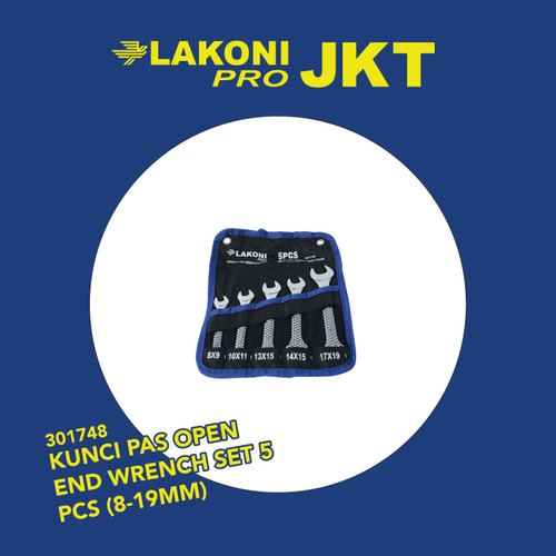 301748 LAKONI PRO KUNCI PAS OPEN END WRENCH SET 5 PCS (8-19MM)