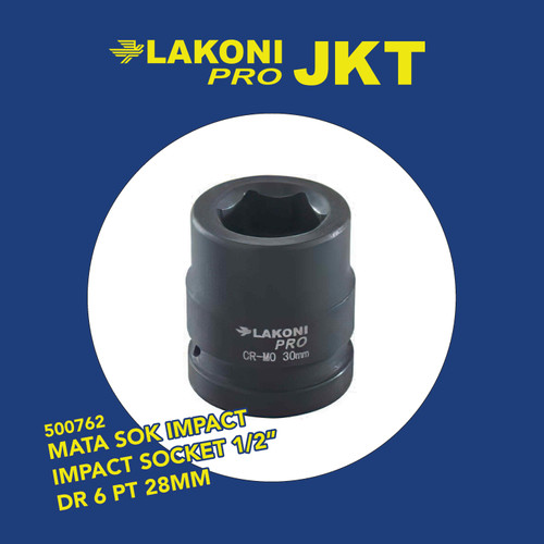 500762 LAKONI PRO MATA SOK IMPACT IMPACT SOCKET 1/2" DR 6 PT 28MM