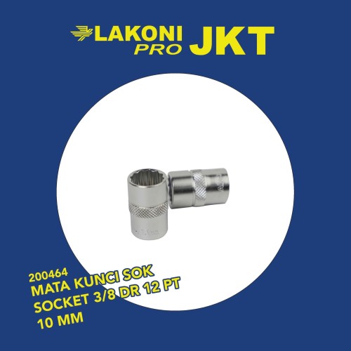 200464 LAKONI PRO MATA KUNCI SOK SOCKET 3/8 DR 12 PT 10 MM