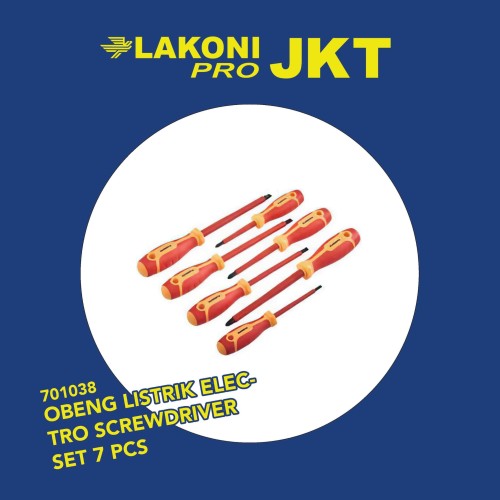 701038 LAKONI PRO OBENG LISTRIK ELECTRO SCREWDRIVER SET 7 PCS