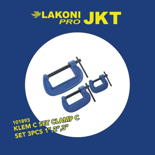 101893 LAKONI PRO KLEM C SET CLAMP C SET 3PCS 1",2",3"