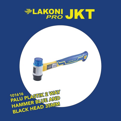 101616 LAKONI PRO PALU PLASTIK 2 WAY HAMMER BLUE AND BLACK HEAD 35mm