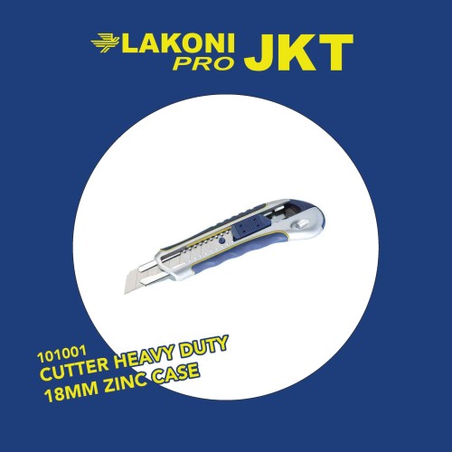 101001 LAKONI PRO CUTTER HEAVY DUTY CUTTER KNIFE 18MM ZINC CASE