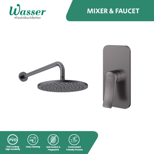 Promo Bundling | Head Shower Set Satin Grey