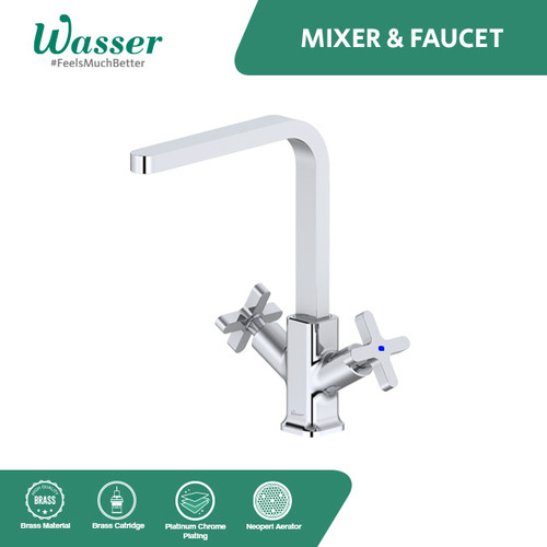 Wasser Dual Handle Basin Mixer | MBA-V2305