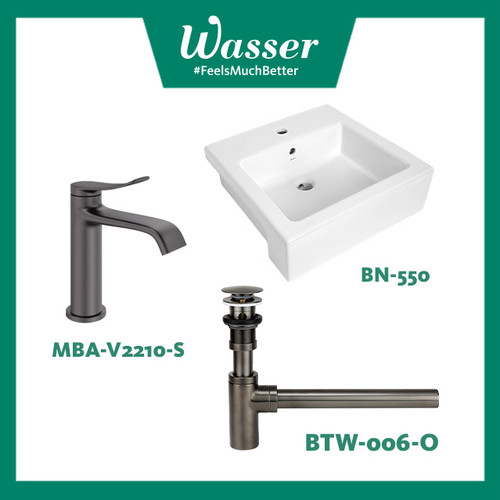 Promo 1 Satin Grey | Basin Set / Wastafel