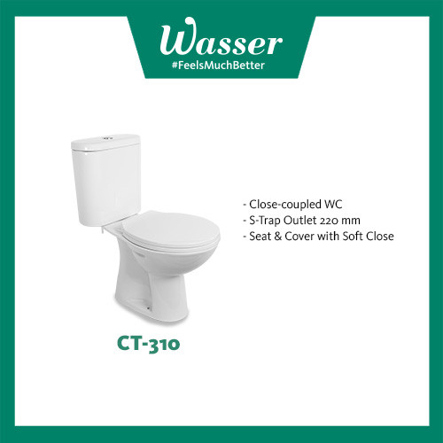 Promo Paket Wasser Closet CT-310 + Seat & Cover with Soft Close