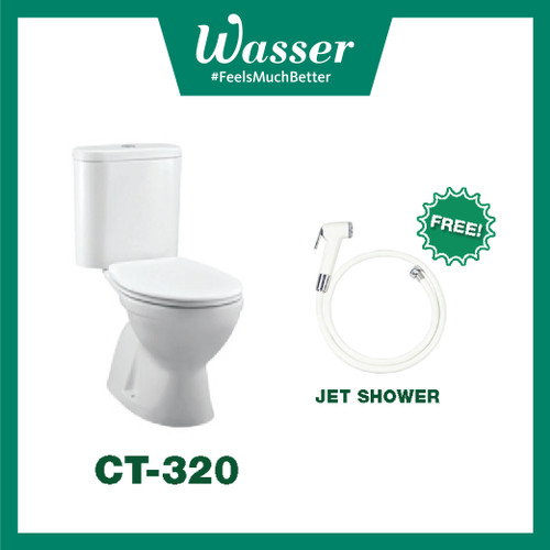 Promo Paket Wasser Closet CT-320 / Kloset Duduk free Jet Shower