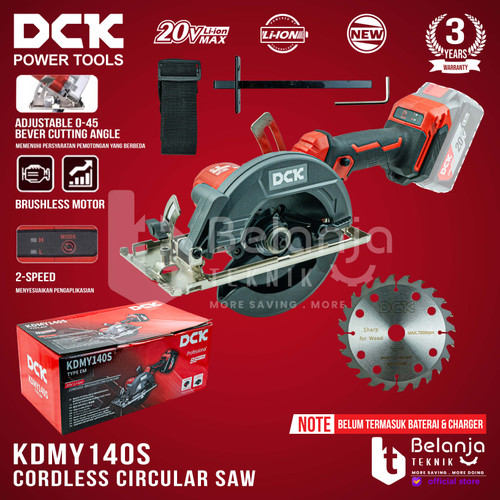 DCK Mesin Circular Saw Cordless KDMY140S Sirkel Kayu Unit Only 140 MM