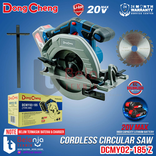 Dongcheng Mesin Circular Saw Baterai DCMY02-185 Z Sirkel Kayu 20V DCMY