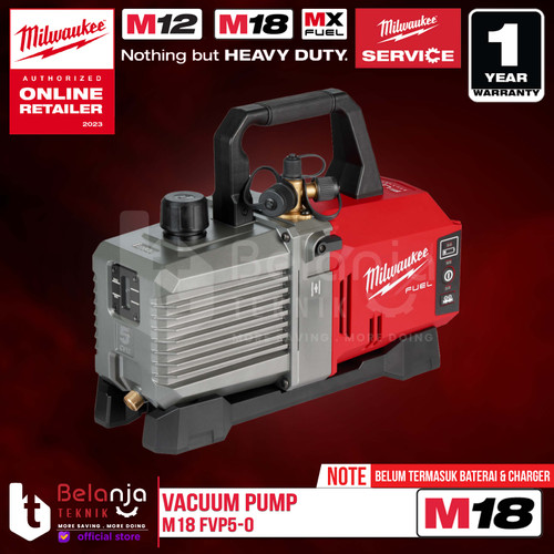 Milwaukee Vacuum Pump 5CFM Cordless FVP5-0 Mesin Pompa Vacum AC 18V