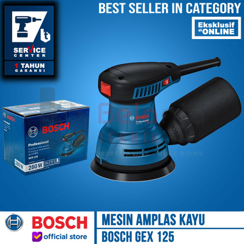 Bosch Mesin Amplas Kayu Bulat Listrik GEX 125 Orbital Sander 250 Watt