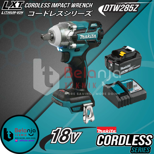 Makita Impact Wrench Baterai DTW285Z Cordless Brushless 1/2 In 18V Set