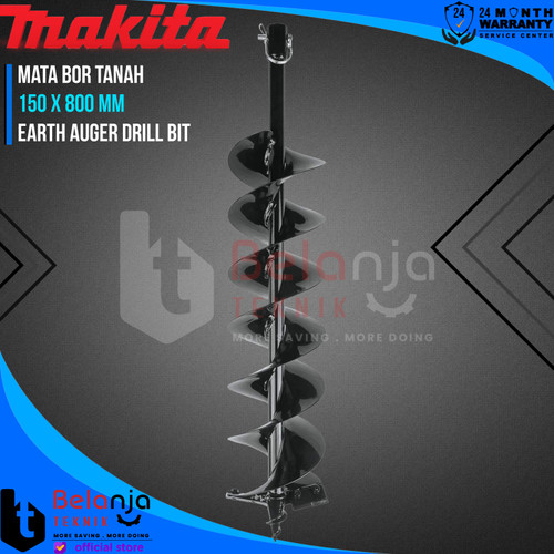 Makita Mata Bor Tanah 150 x 800 MM Earth Auger Penggali Lobang Biopori