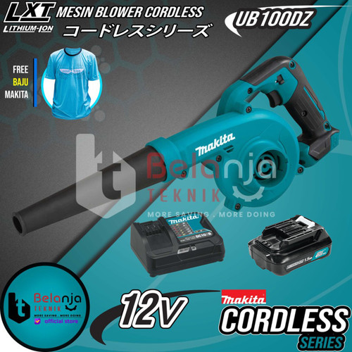 Makita Mesin Blower Cordless UB100DZ 12V Hand Blower Set Baterai 1.5AH