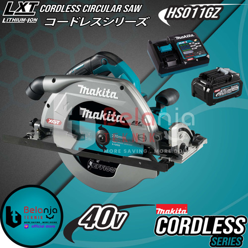 Makita Mesin Circular Saw Baterai HS011GZ Cordless Potong Kayu 40V Set