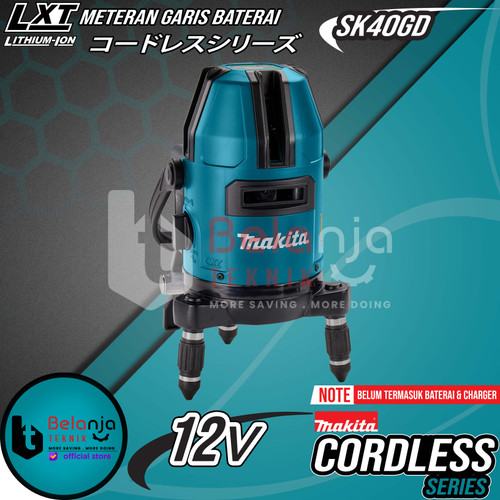 Makita Rechargeable Green Multi Line Laser 10 M Meteran Garis Baterai