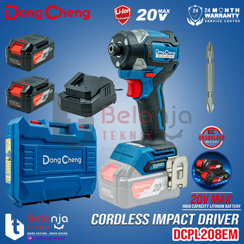 DongCheng Impact Driver Baterai DCPL208EM Pembuka Baut Brushless 20V