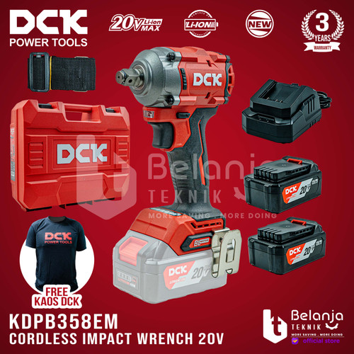 DCK Mesin Impact Baterai 1/2 In KDPB358Z Impact Wrench Unit Only 20V